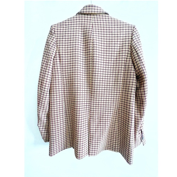 New Plaid Zara Oversized Blazer size XS - Picture 3 of 5